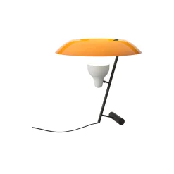 Model 548 Table Lamp, orange/dark burnished brass