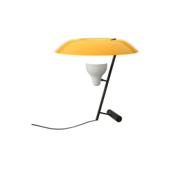 Model 548 Table Lamp, yellow/dark burnished brass