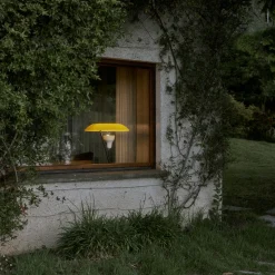 Model 548 Table Lamp, yellow/dark burnished brass