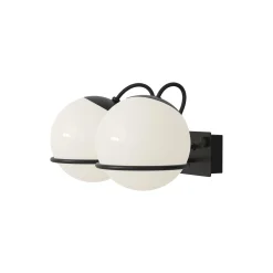 Model 237/2 Wall Lamp, opaline/black
