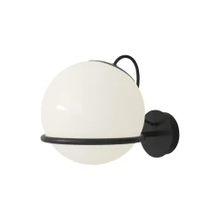 Model 238/1 Wall Lamp, opaline/black