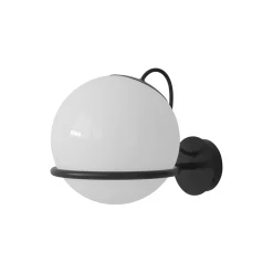 Model 238/1 Wall Lamp, opaline/black