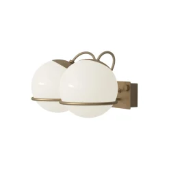 Model 237/2 Wall Lamp, opaline/champagne