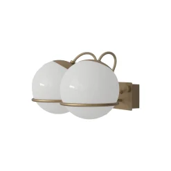 Model 237/2 Wall Lamp, opaline/champagne