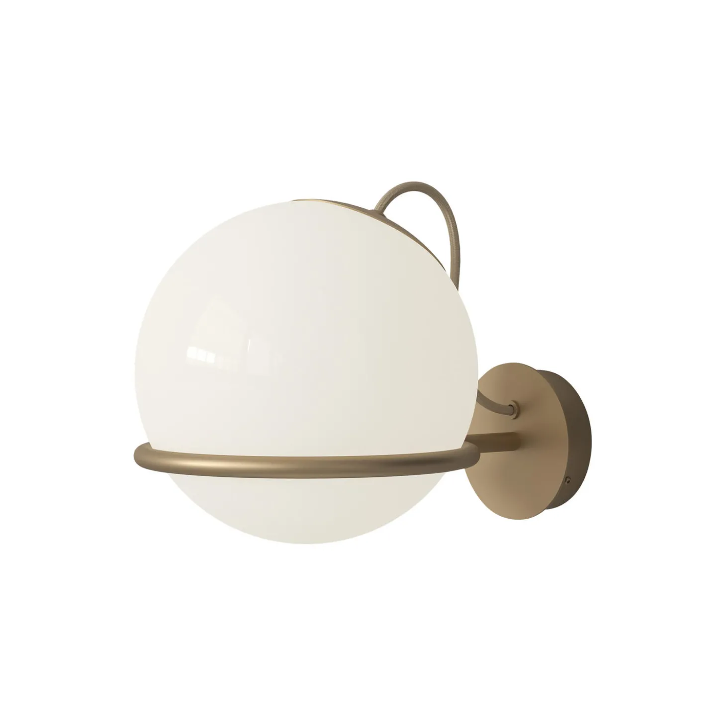 Model 238/1 Wall Lamp, opaline/champagne