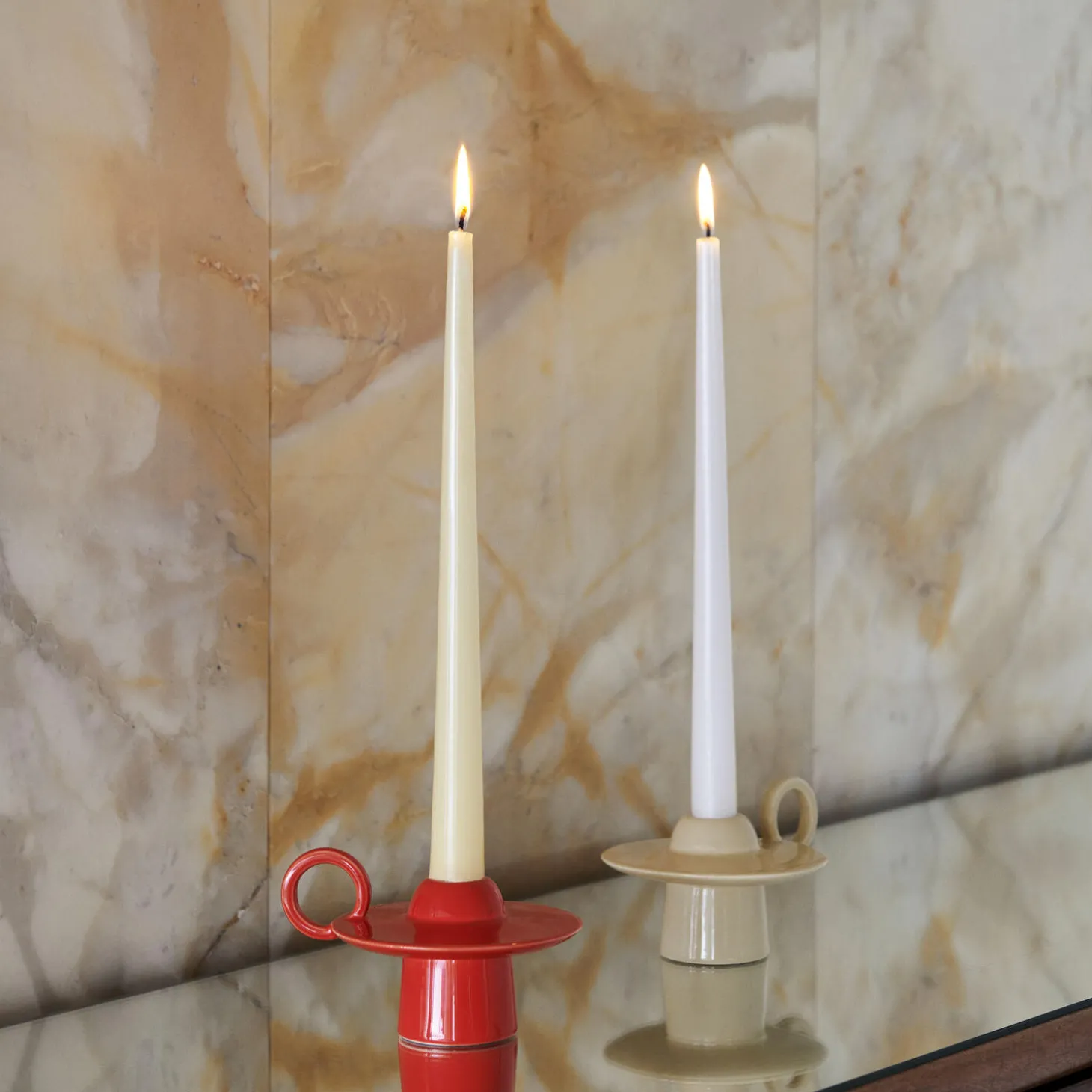 Momento JH39 lysestage, ivory