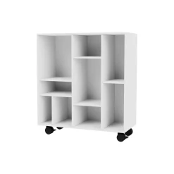 Montana 1613 reol med hjul, 101 new white/black