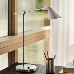 MS021 bordlampe, polished steel