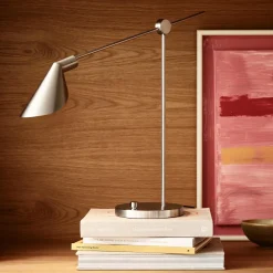 MS021 bordlampe, polished steel