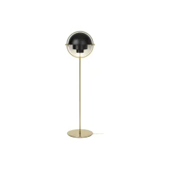 Multi-Lite Floor Lamp, black semi matt/brass