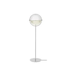 Multi-Lite Floor Lamp, white semi matt/chrome