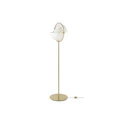 Multi-Lite Floor Lamp, white semi matt/brass