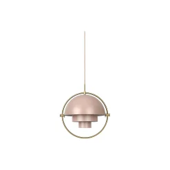 Multi-Lite Pendant, rose dust semi matt/brass