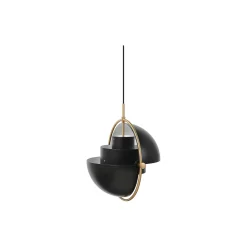 Multi-Lite Pendant, soft black semi matt/brass