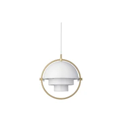 Multi-Lite Pendant, white semi matt/brass