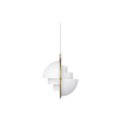 Multi-Lite Pendant, white semi matt/brass