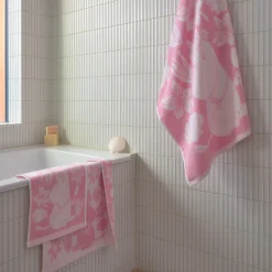 Mumi badehåndklæde seashells pink