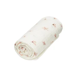 Muslin babytæppe, windflower creme