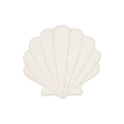 Muslingelegetæppe, off-white