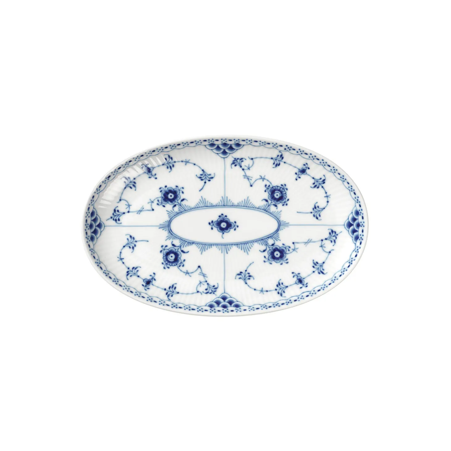 Musselmalet Halvblonde asiet 23,5 cm