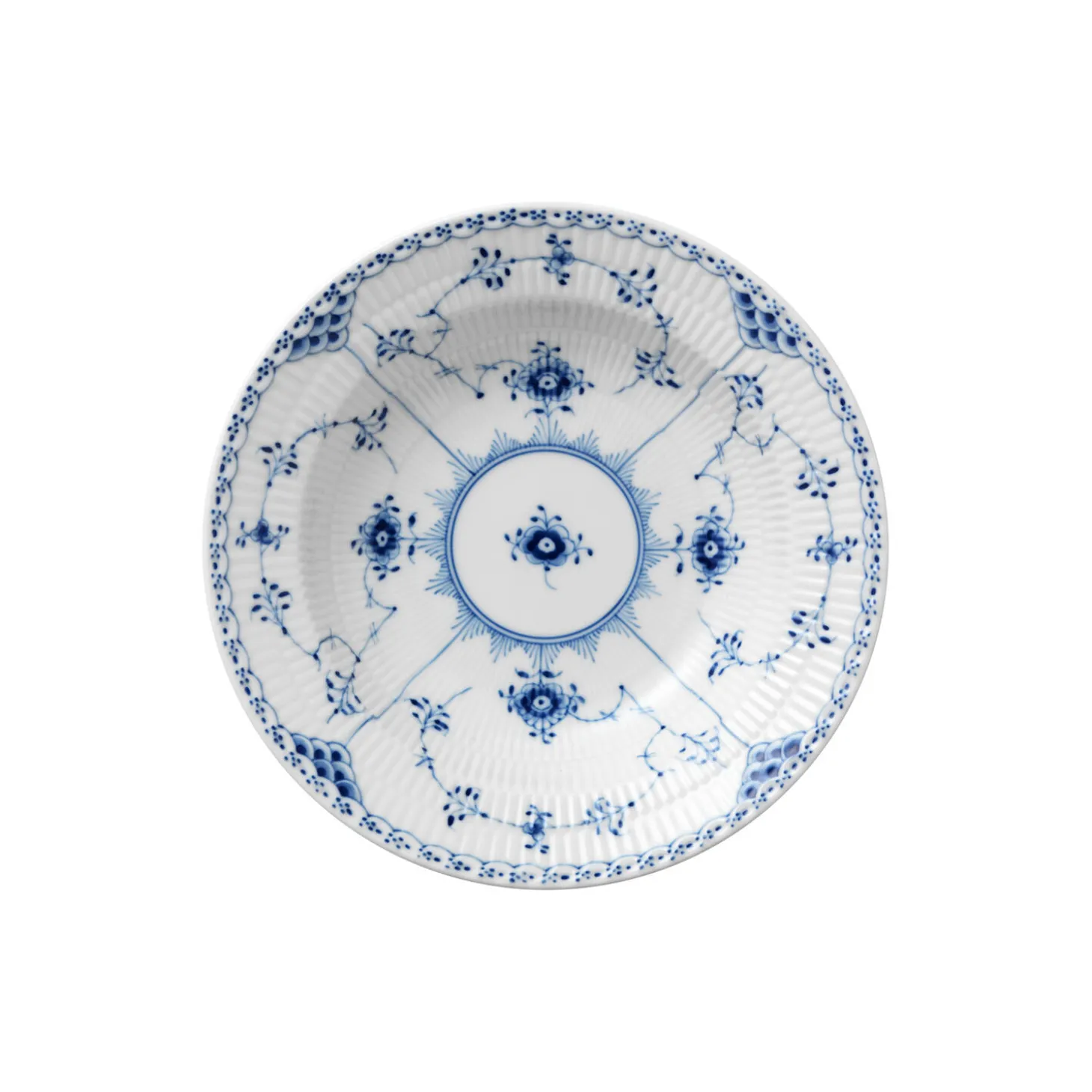 Musselmalet Halvblonde dyb tallerken Ø 21 cm