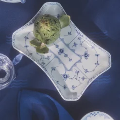 Musselmalet Halvblonde Rektangulært fad