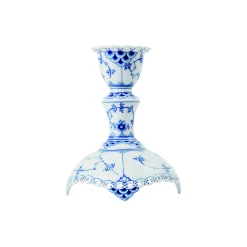 Musselmalet Helblonde lysestage 13,5 cm