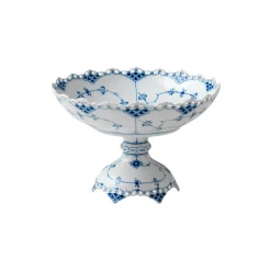 Musselmalet Helblonde salatskål på fod