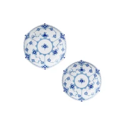 Musselmalet Helblonde skålsæt 2 stk.