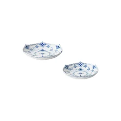 Musselmalet Helblonde skålsæt 2 stk.