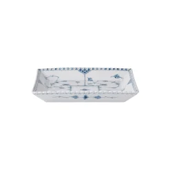 Musselmalet Helblonde stor firkantet fad 21 cm