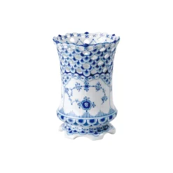 Musselmalet Helblonde vase 11 cm