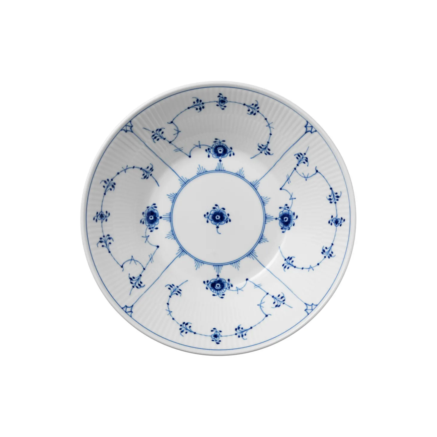 Musselmalet Riflet dyb tallerken Ø 24 cm