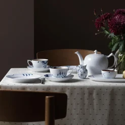 Musselmalet Riflet flødekande 8 cl