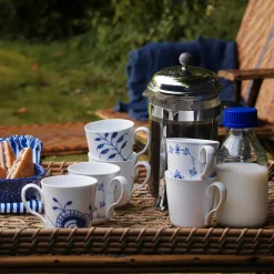 Musselmalet Riflet krus 38 cl, 2 stk.