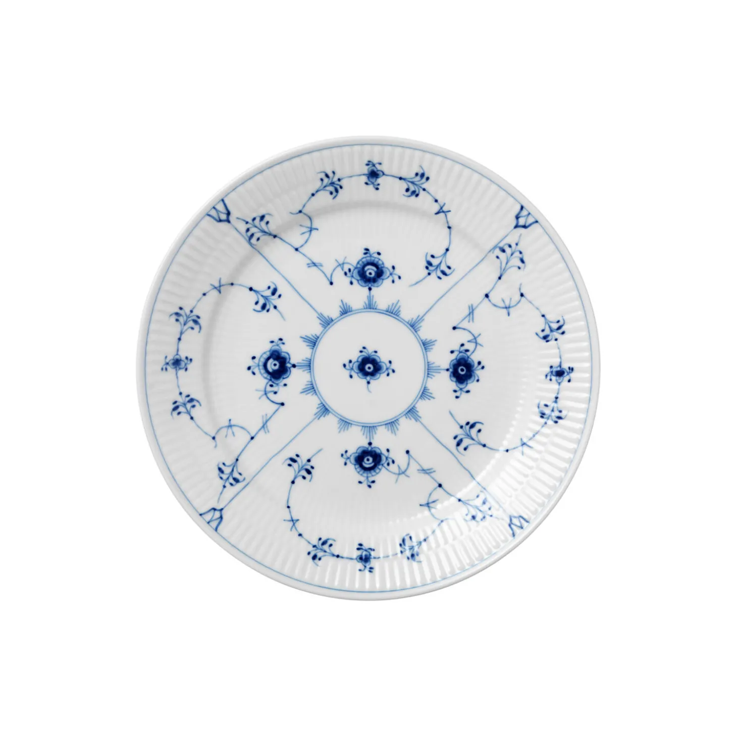 Musselmalet Riflet tallerken Ø 25 cm