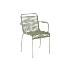 Mya Outdoor Chair with Armrests, sage green