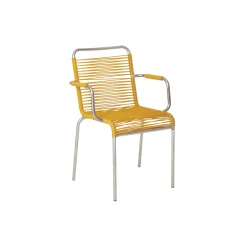 Mya Outdoor Chair with Armrests, yellow