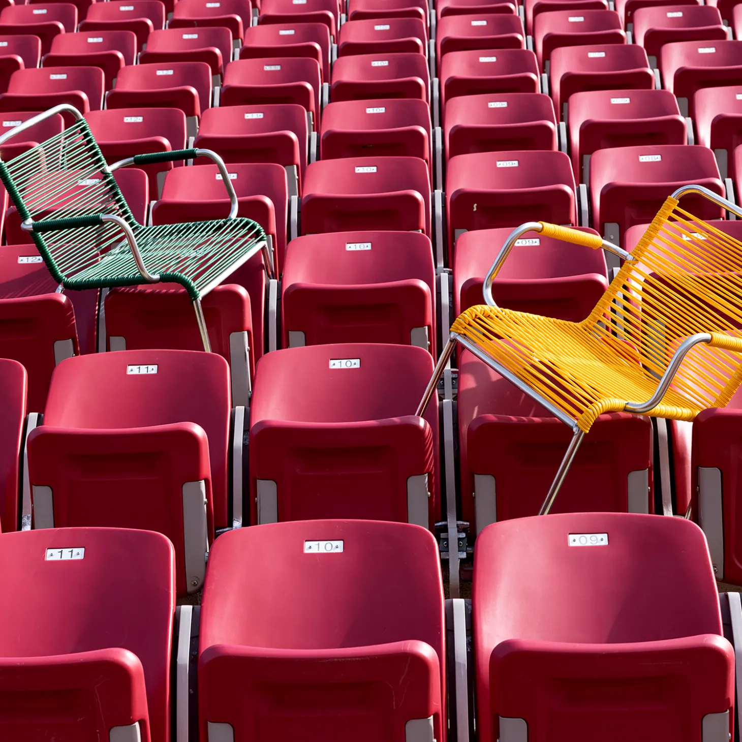Mya Outdoor Chair with Armrests, yellow