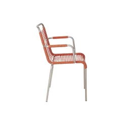 Mya Outdoor Chair with Armrests, orange