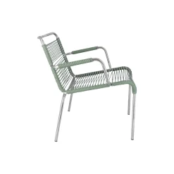 Mya Outdoor Lounge Chair with Armrests, sage green