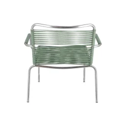 Mya Outdoor Lounge Chair with Armrests, sage green