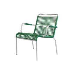 Mya Outdoor Lounge Chair with Armrests, dark green