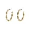 NAJA Twisted Øreringe, gold plated