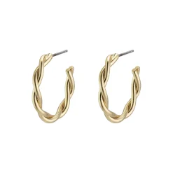 NAJA Twisted Øreringe, gold plated