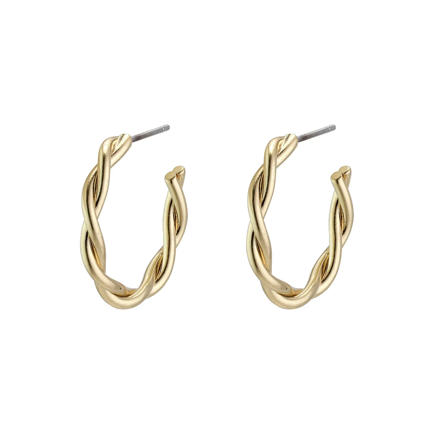 NAJA Twisted Øreringe, gold plated