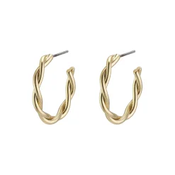NAJA Twisted Øreringe, gold plated