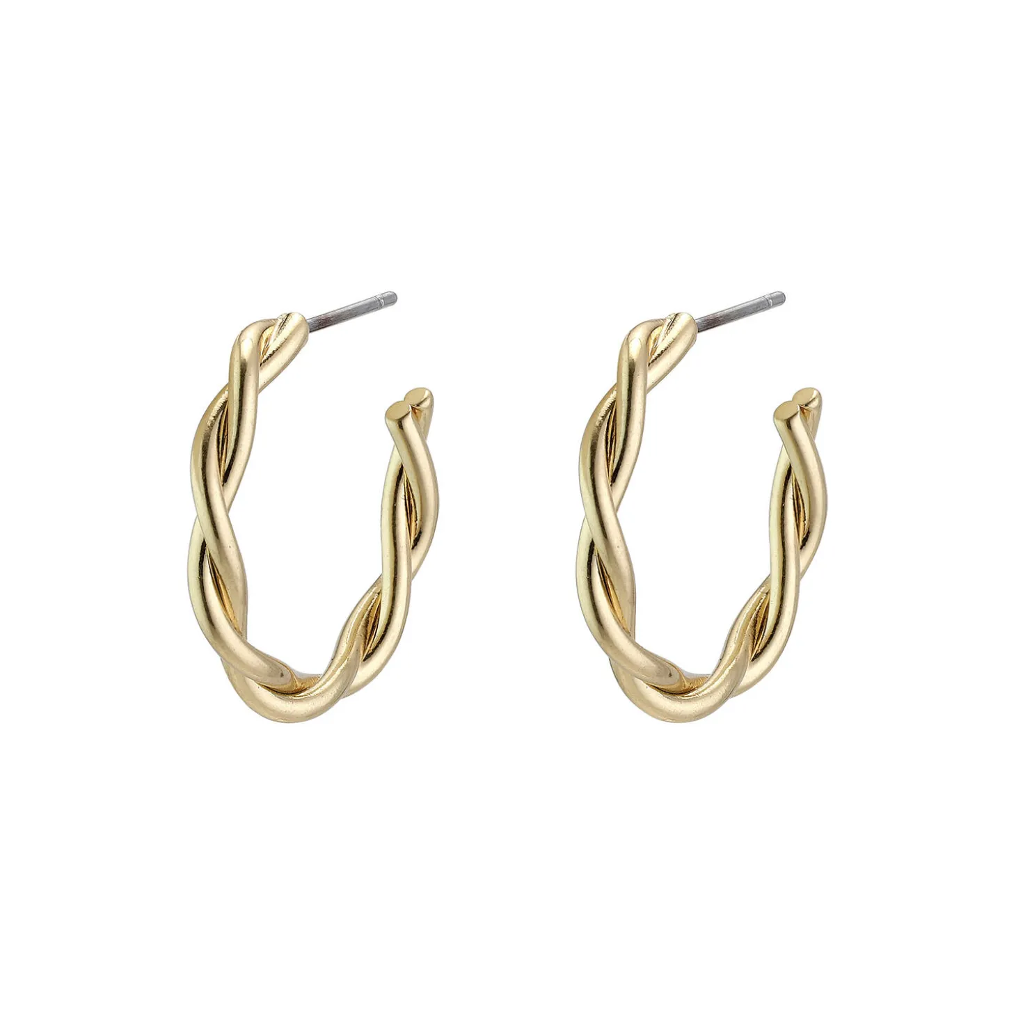 NAJA Twisted Øreringe, gold plated