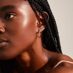 NAJA Twisted Øreringe, gold plated