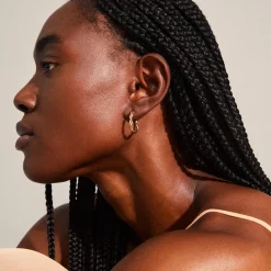 NAJA Twisted Øreringe, gold plated